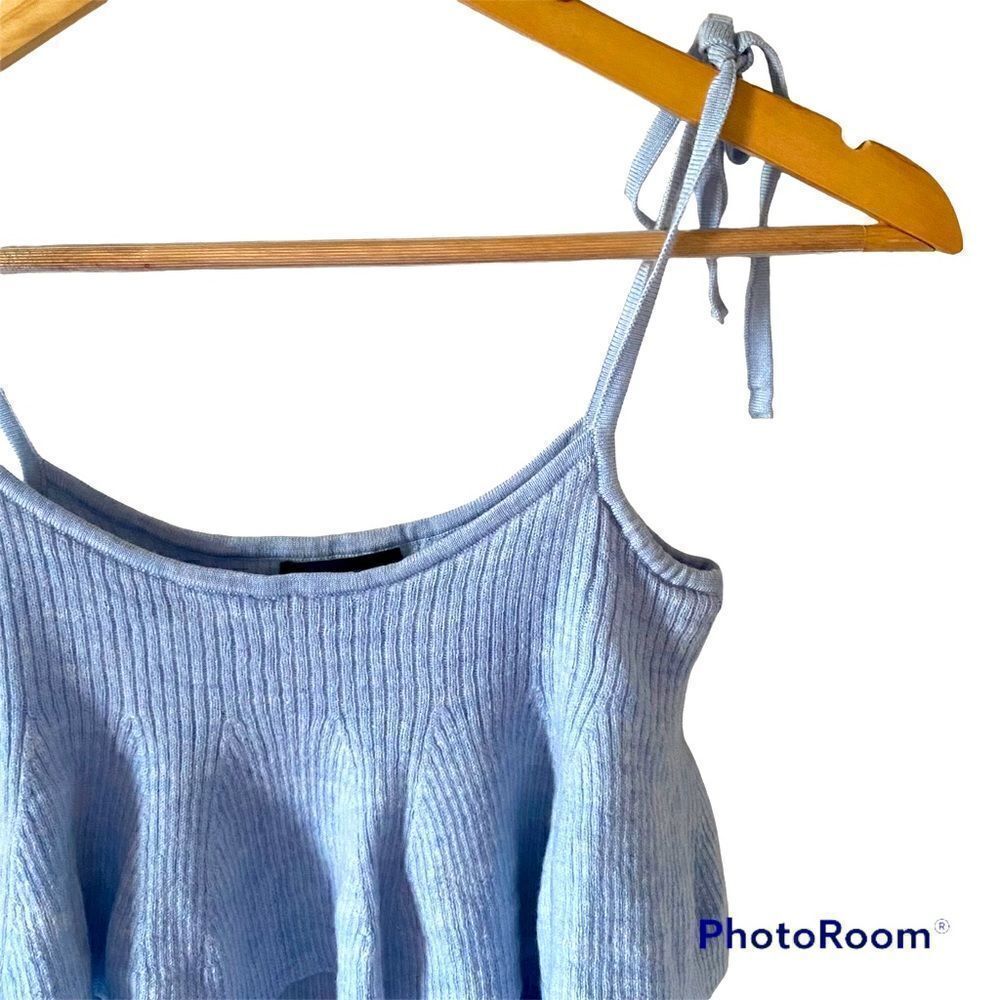 J. Crew Tiered blue merino wool top - Picture 5 of 13